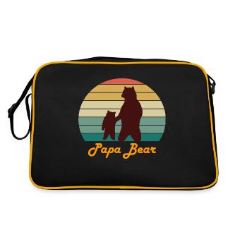 Papa Bear - Retro Bag - black/gold - Back