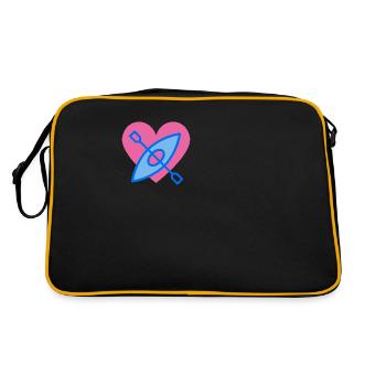 coeur canoë love - Sac Retro - noir/or - Dos