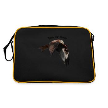 ROTMILAN 2A Schwarz - Retro Tasche - Schwarz/Gold - Hinten