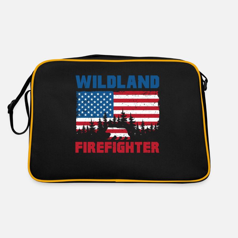 Drapeau des États-Unis Conception des pompiers forestiers Sac Retro