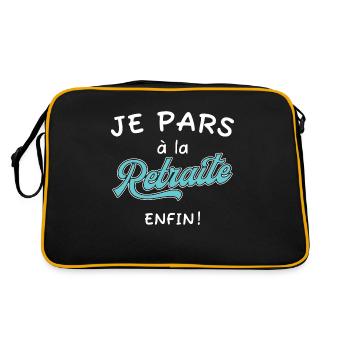 Je pars à la retraite. Enfin! Cadeau retraite - Sac Retro - noir/or - Dos