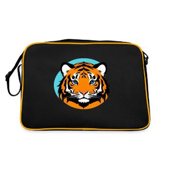 Comic Tiger Mignon Drôle Cool Dessin animé 17 - Sac Retro - noir/or - Dos