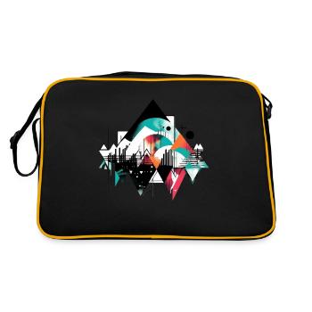 Géométrie urbaine - Sac Retro - noir/or - Dos