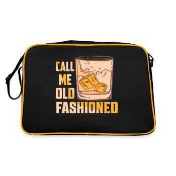 Call Me Old Fashioned Whiskey Drinking - Retro Bag - black/gold - Back
