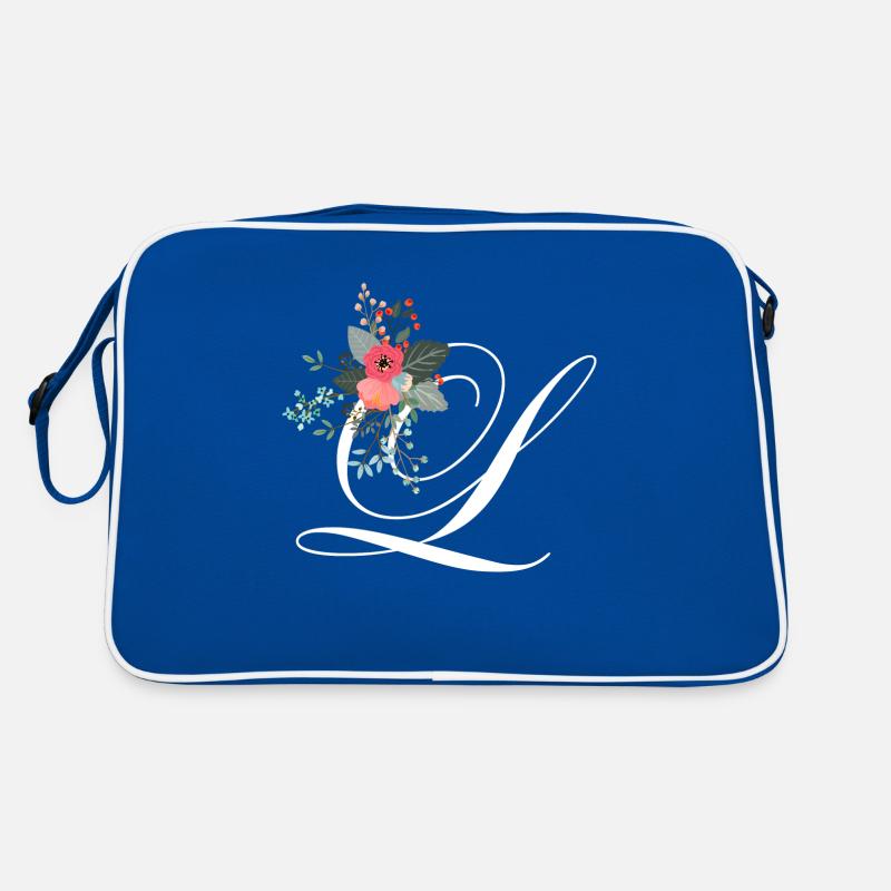 Lettre l fleuris Sac Retro