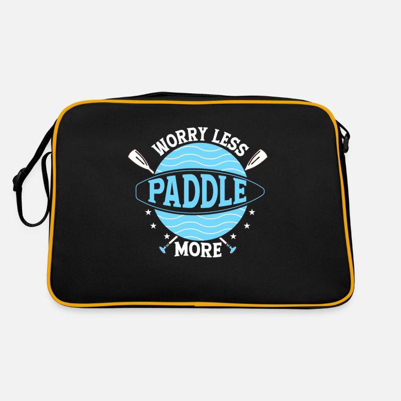 Worry Less Paddle More Stand Up Paddle Board Retro Tasche