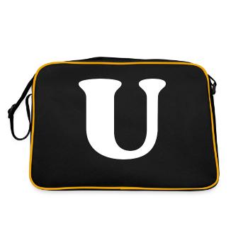 letter u - Retro Bag - black/gold - Back