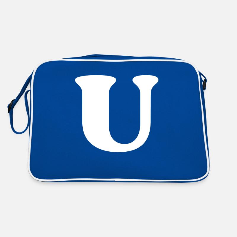 Buchstabe u Retro Tasche