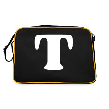 lettre t - Sac Retro - noir/or - Dos