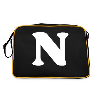 Letter n - Retro Bag - black/gold - Back