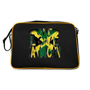 JAMAICA - Retro Bag - black/gold - Back