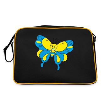Papillon coloré > Graphique vectoriel - Sac Retro - noir/or - Dos