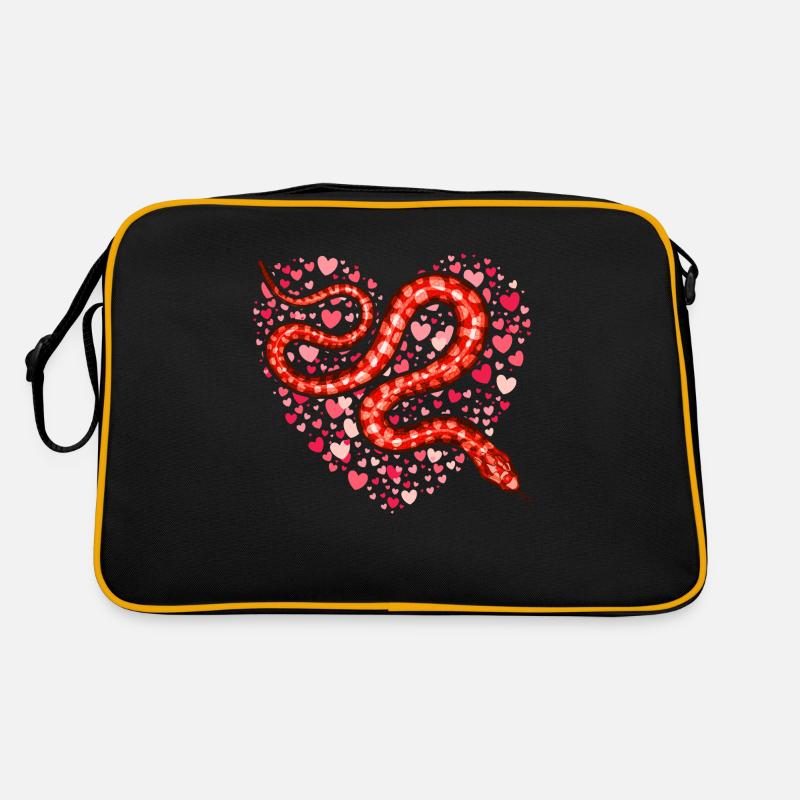 Valentinstag Schlange Ich stehle Herzen Python Lover Retro Tasche