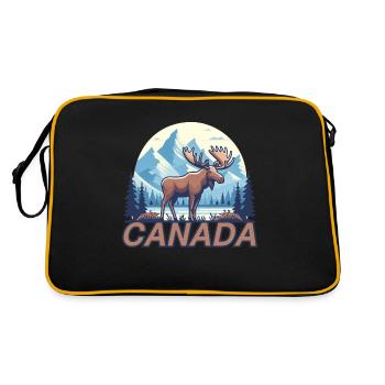 Kanada 7 - Retro Tasche - Schwarz/Gold - Hinten