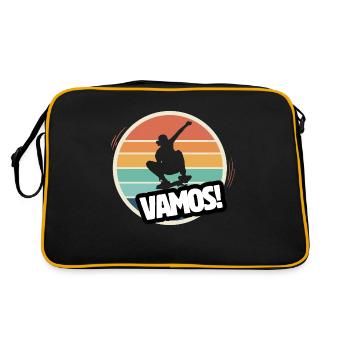 Vamos retro skatboard - Retro Bag - black/gold - Back