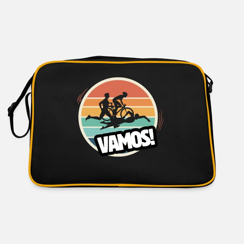 Vamos Retro Triathlon - Retro Tasche - Schwarz/Gold