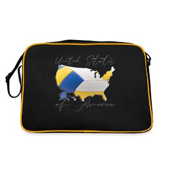 United States | real volleyball | Map Script - Retro Bag - black/gold - Back