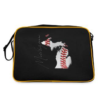 Michigan (United States) | real baseball | Map Scpt - Retro Bag - black/gold - Back