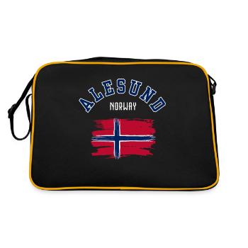 Alesund, Norvège - Sac Retro - noir/or - Dos