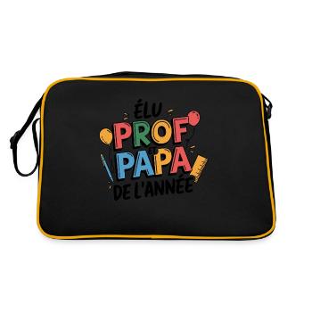 Elu prof et papa de l'année - Sac Retro - noir/or - Dos