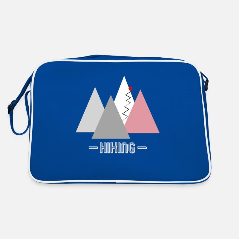 Conception de logo de randonnée Sac Retro