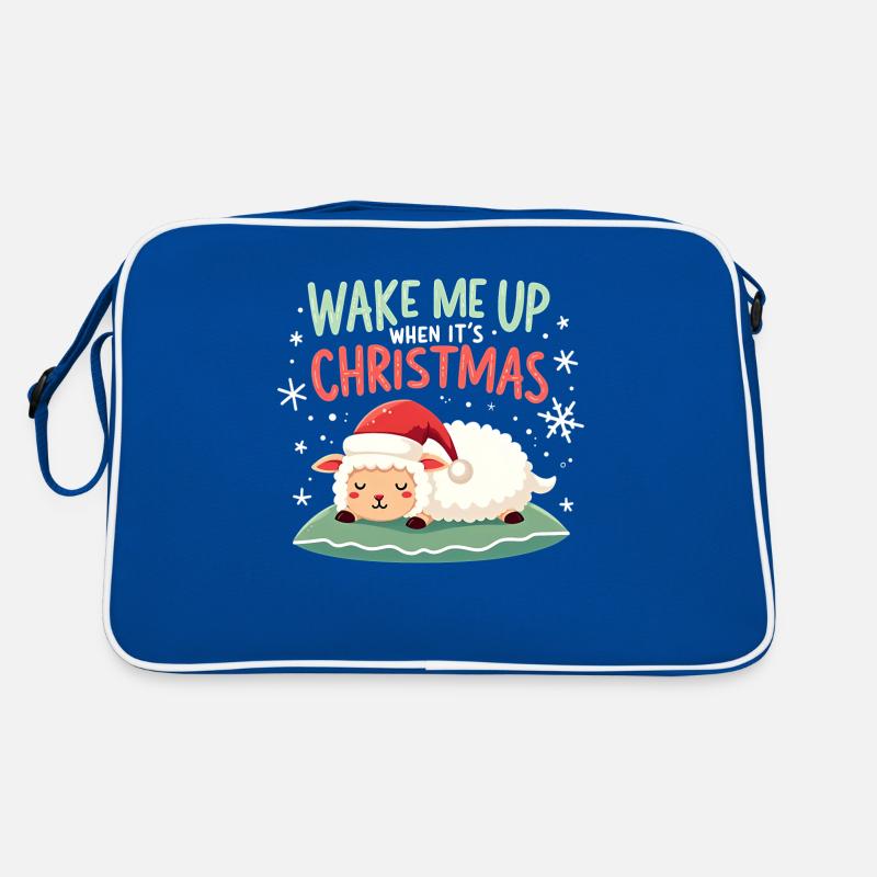 Réveille-moi quand c’est Noël - doux moutons Sac Retro