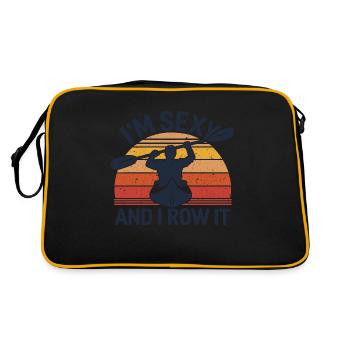 Drôle de dicton pour les amateurs de kayak - Sac Retro - noir/or - Dos