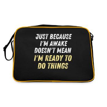 Ce n’est pas parce que je suis éveillé que je suis prêt à - Sac Retro - noir/or - Dos