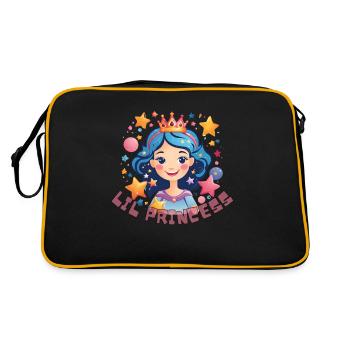Lil Princess - Retro Tasche - Schwarz/Gold - Hinten