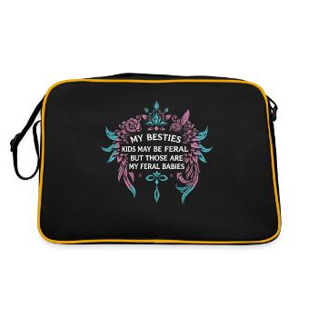 My Besties Kids May Be Feral - Retro Bag - black/gold - Back