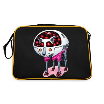 Cherry Dog - Retro Tasche - Schwarz/Gold - Hinten