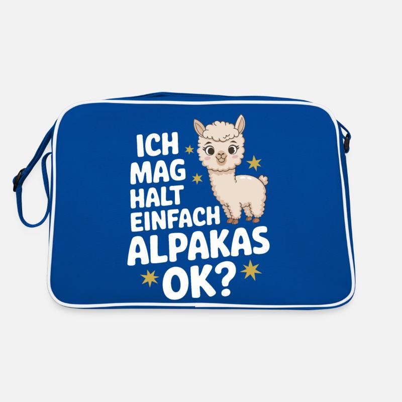 Alpaka Lama Alpakas Tier Retro Tasche