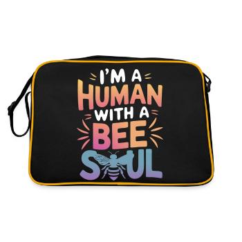 abeille abeille apicultrice abeille abeille - Sac Retro - noir/or - Dos