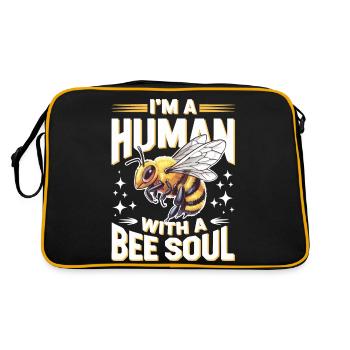 abeille abeille apicultrice abeille abeille - Sac Retro - noir/or - Dos