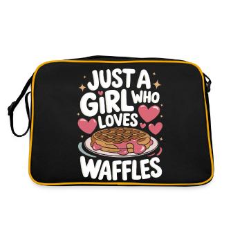 Waffles Breakfast Sweets - Retro Bag - black/gold - Back