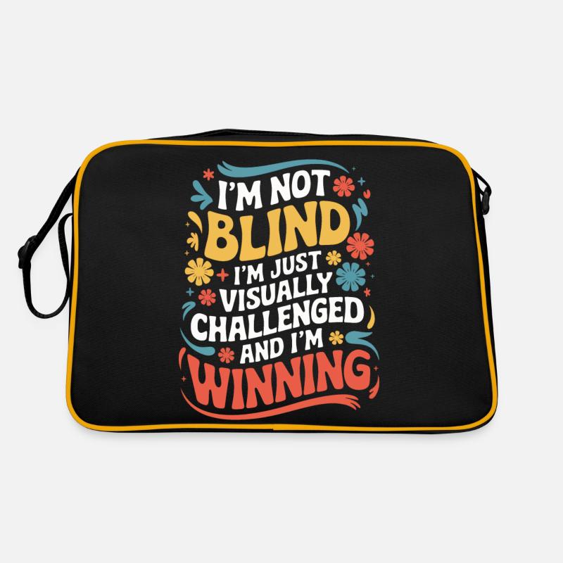 Blinde Blindheit Sehbehinderte Menschen Retro Tasche