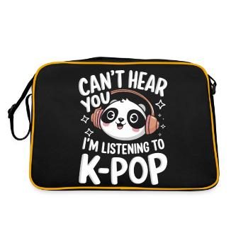 Musique K-Pop Pop Coréenne - Sac Retro - noir/or - Dos