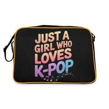 Musique K-Pop Pop Coréenne - Sac Retro - noir/or - Dos