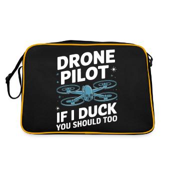 Dronen Pilot Quadrocopter Drone - Retro Tasche - Schwarz/Gold - Hinten