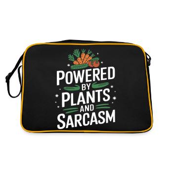 Vegetarian Vegan Veggie Vegetarian - Retro Bag - black/gold - Back