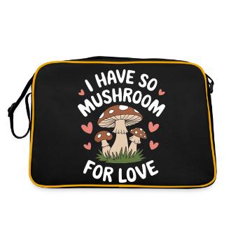 Mushroom Mushrooms Funghi Mushroom - Retro Bag - black/gold - Back