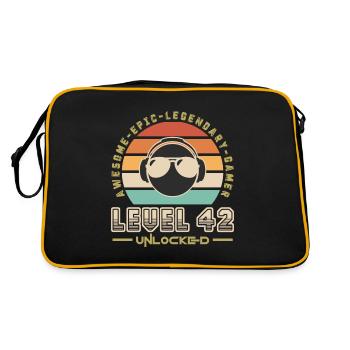 Level 42 - Sac Retro - noir/or - Dos