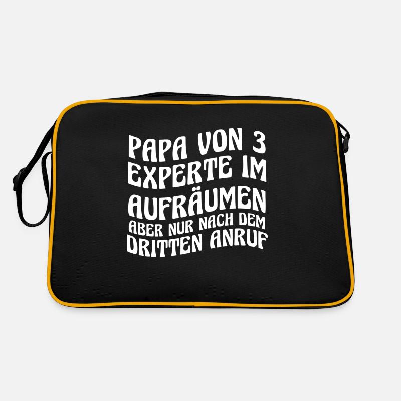 Papa Von 3 Kindern Retro Tasche