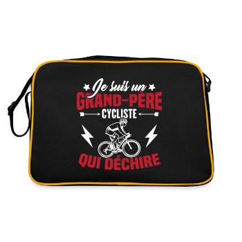 Je suis un Grand-père Cycliste qui déchire - Sac Retro - noir/or - Dos