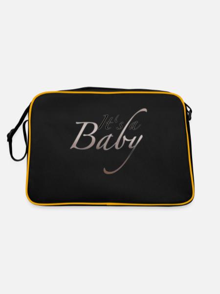 Baby - Retro Tasche - Schwarz/Gold