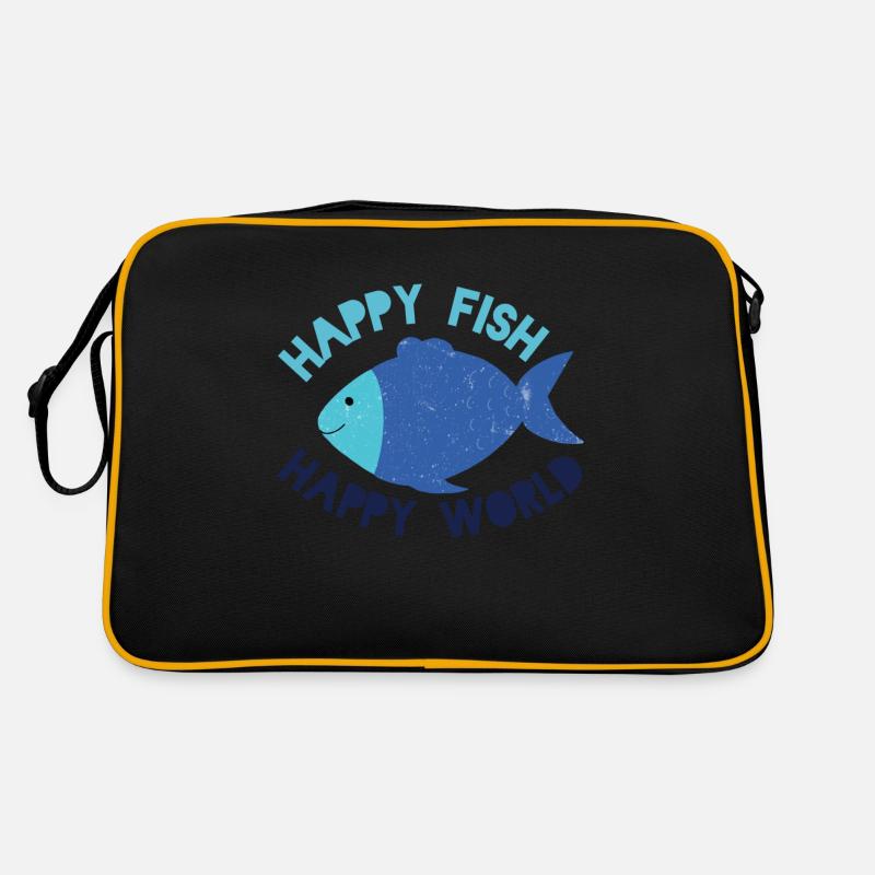 Happy Fish monde heureux Sac Retro