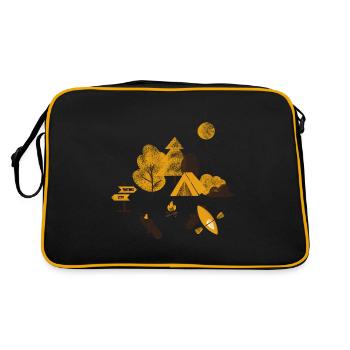 Nature Camping - Retro Tasche - Schwarz/Gold - Hinten