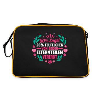 Töchter Tochter - Retro Tasche - Schwarz/Gold - Hinten