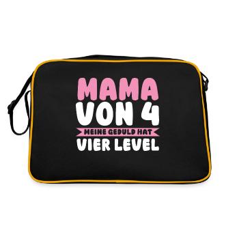 Maman de 4 enfants - Sac Retro - noir/or - Dos