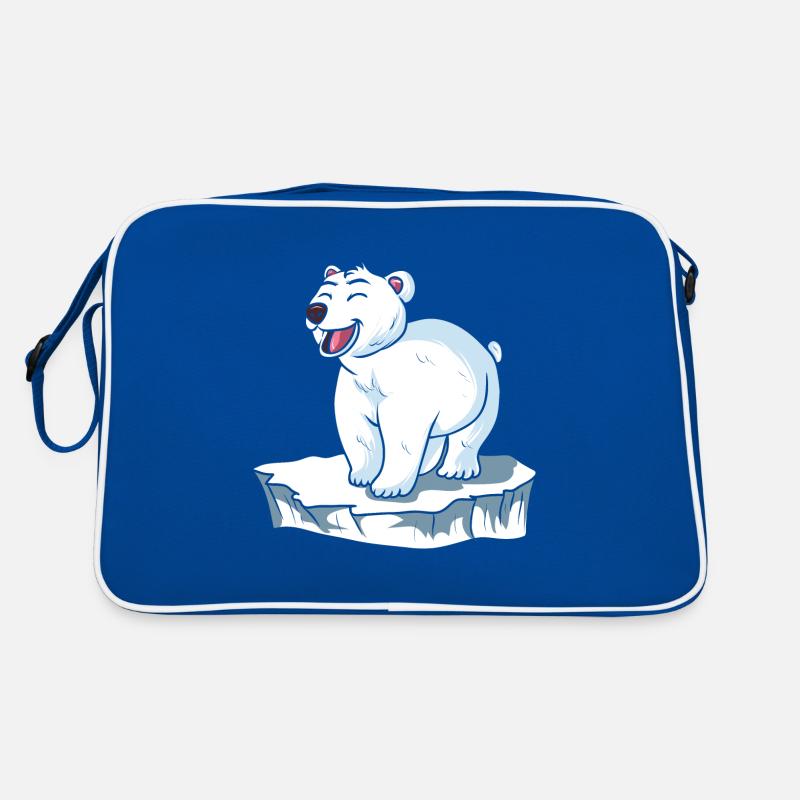 Eisbär auf Eisscholle Polarbär Retro Tasche